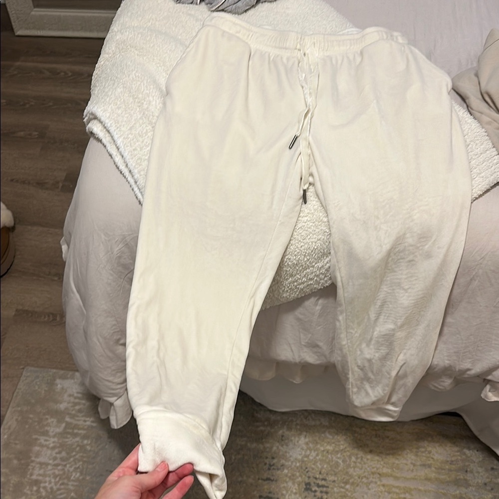 Cozy White Jogger Pants